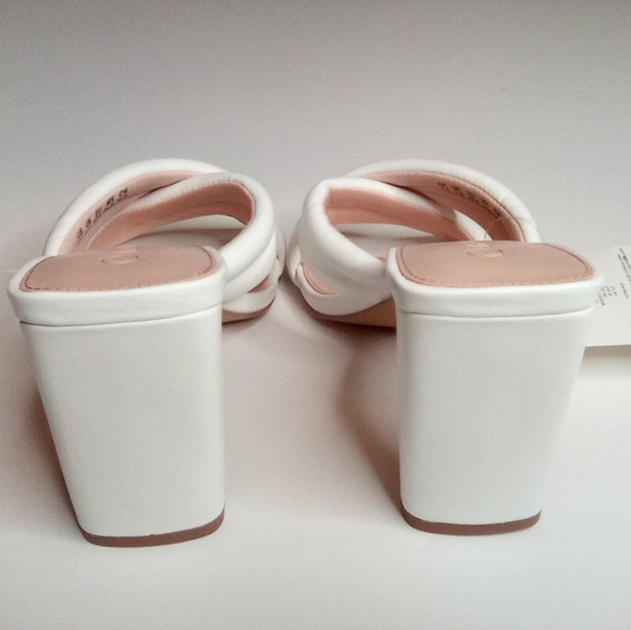 The Drop Ava Criss Cross White Women's Heeled Sandals, Sz. 7.5 - Picture 5 of 10